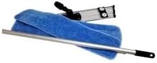 Generic 18 or 24“ Microfiber Looped Flat Mop Set Professional Grade Frame Handle 2 Pads (24'') Blue/Grey