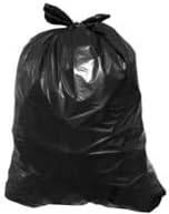 Tiger Tough 42 Gallon Contractor Garbage Bags - 3 Mil Heavy Duty Trash Bags Unscented 32 Large Black Plastic Can Liners for Tall Kitchen Construction Cleanup Commercial Industrial Lawn Yard Waste