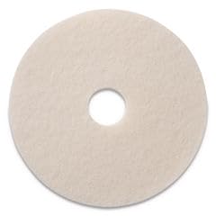 Americo White Super Polish Floor Pad 20 Diameter 3.25 Center Hole 5 Pads/Case Machine Floor Pads for Polishing Dry Floors Made of 100% Recycled Content USA Made