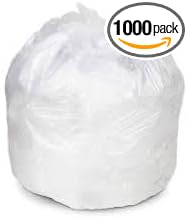 HCR33MC Clear Trash Can Liner Bags 24x33 Inch 8 Micron 20 Bags per Roll 50 Count Made In the USA from Capital Fresh