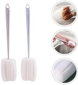 2Pcs Bottle Cleaning Brush Long Bottle Brush Spon Cup Brush Long Handle