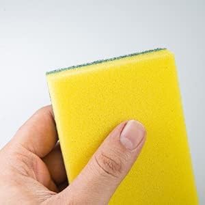 DecorRack 150 Count Non-Scratch Cleaning Scrub Sponges Dual-Sided Heavy Duty Kitchen Sponges for Dishes Cleaning Household Bathroom Car Wash - Multicolor (Pack of 150)