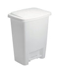Rubbermaid Step-On Wastebasket 33 Qt. 15 X 13 X 20 Plastic Bisque White