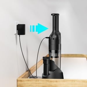IKERY Black Cordless Handheld Vacuum – 2.86lb Portable Build 10000Pa Max Suction 30min Runtime