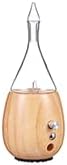 Raindrop 2.0 Aromatherapy Diffuser for Essential Oil Waterless Glass Nebulizer w/Auto-Off Switch BPA Free - Lightwood