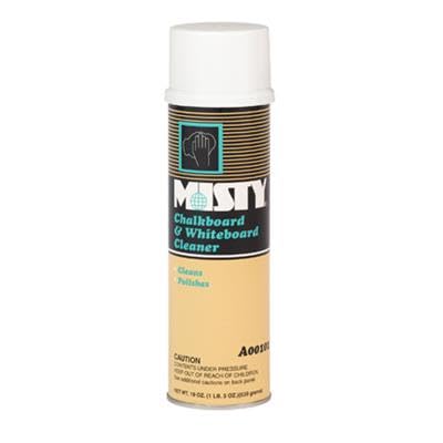 MISTY Chalkboard &amp Whiteboard Cleaner - 19 oz (Case of 12) - 1001403 - Foaming Aerosol that Cleans and Protects Boards