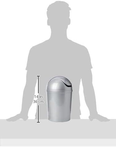 WENKO Economic Swing Top Bin Grey