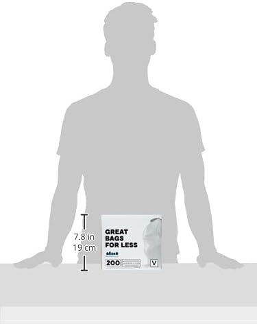 Plasticplace Custom Fit Trash Bags Compatible with simplehuman Code V (200 Count) White Drawstring Garbage Liners 4.2-4.8 Gallon/ 16-18 Liter 14.5 x 27.5 (Pack of 4)