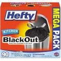 Hefty Strong Tall Kitchen Drawstring Trash Bags White 13 Gal 0.9 Mil 90/Box