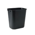 PINPOINT Soft Molded Plastic Wastebasket Rectangular 3 1/2 gal Black