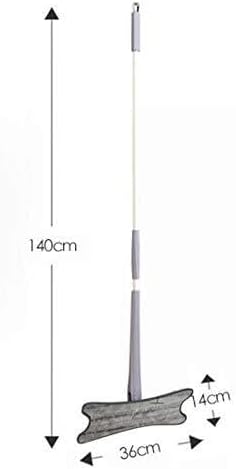 Manual Extrusion Flat Mop with Hands-Free Wringing Microfiber Replaceable Pads Stainless Steel Telescopic Rod Household &amp Window Cleaning