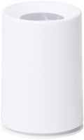 Ideaco TUBELOR Mini Designer Round Countertop Trash Can Conceals Any Plastic Bag 0.3 Gal Gloss White