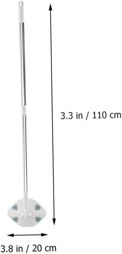 Retractable Dust Mop with Extendable Long Handle No-wash Triangular Microfiber Mop Head for Easy Dust Removal and Convenient Use