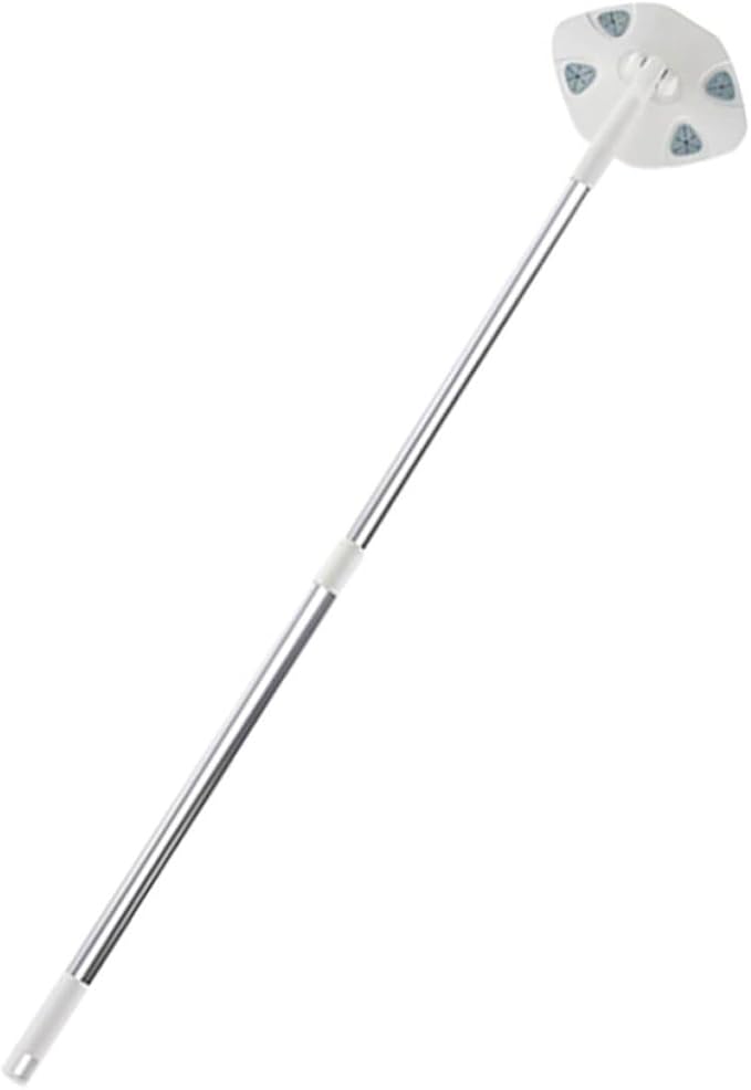 Electrostatic Dust Mop with Rotatable Triangle Head and Long Handle Flat Dry Wet Mop for Floor and Wall Cleaning Includes Facial Cleansing Cloth for Household Use