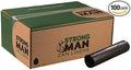 Strongman Black 60 gallon Heavy Duty Trash Bag Contractor Bags Black Contractor Garbage Bags Large Trash Bags Trash Can Liners Lawn and Leaf Bags - SM385823 41 Mic. 100 Count
