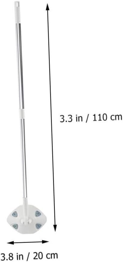 Dust Mop with Electrostatic Triangular Mop Head No-wash Household Floor Sweeper with Rotatable Pad and Dry Cleaning Cloth – Lightweight Wall and Desktop Dust Remover for Home Use