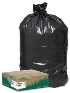 Recycled Large Trash and Yard Bags 33gal .9mil 32.5 x 40 Black 80/Carton