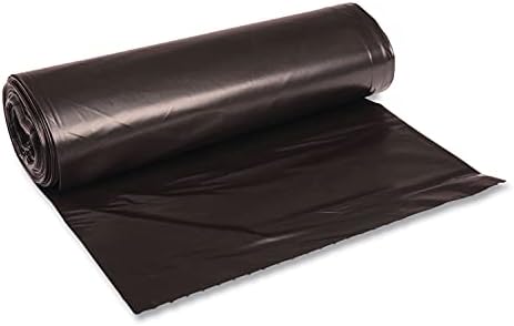 Recycled Low-Density Polyethylene Can Liners 60 gal 1.2 mil 38 x 58 Black Perforated 10 Bags/Roll 10 Rolls/Carton