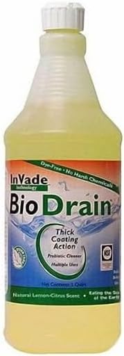 32 oz InVade Bio Drain Quart Restaurant Drain Gel Organic Treatment ~~ Eliminates Odors Drain Flies Phorid Flies Fruit Flies and prevention of 'Sugar Snake' in soda machine drip trays