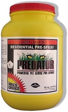Pro's Choice Carpet Cleaning Solution Predator - Fast Acting Residential Pre-Spray Carpet Cleaner Solution w/Anti Corrosive &amp Anti Soiling Agent - Spot Cleaner for Carpet and Upholstery (92 oz)