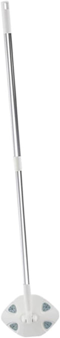 PartyKindom Retractable Dust Mop with Rotatable Triangular Microfiber Head No Wash Cleaning Mop for Home Floor Dust Removal Suitable for Household Cleaning
