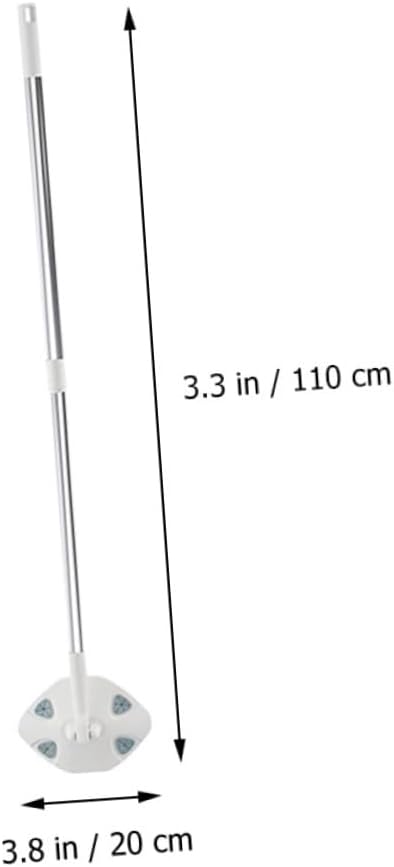 Retractable Dust Mop with Triangle Head White Electrostatic Dry Dust Mop for Floor Cleaning Convenient Household Cleaning Tool for Vinyl Hardwood and Laminate Floors