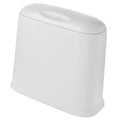 Unomor Narrow Slit Wastebasket Trash Can for Kitchen Bathroom Living Room White Garbage Bin Compact Garbage Container