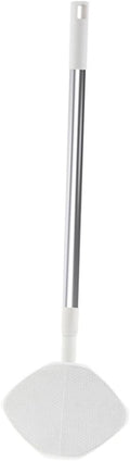Retractable Dust Mop with Long Handle Dry Electrostatic Cleaning Mop for Household Floor and Desktop White Extendable No-wash Cleaning Tool for Home Use