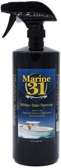 Marine 31 Mildew Stain Remover &amp Cleaner | Eliminates Stains from Marine Boat Home &amp Patio Surfaces | Cleans Bathrooms Showers &amp More | M31-371 | 32oz