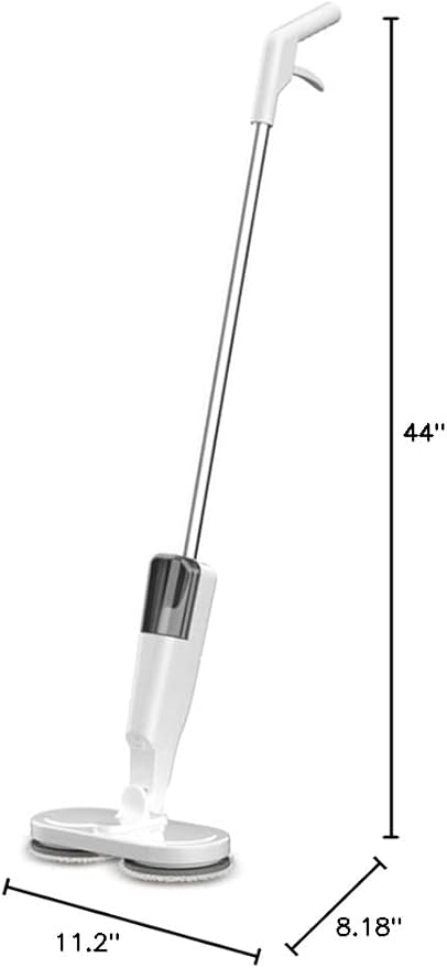 Cordless Electric Mop Scrubber Floor Cleaners Electric Spin Mop with Water Tank and Spray 60 min-Running Powerful Hardwood Electric Floor Cleaner Machine for Hard Floor Tile (White)