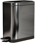Trash Cans Wastebasket Slim Stainless Steel Trash Can Step Pedal Trash Can - Narrow Soft Close Lid Garbage Bin with Removable Inner Bucket for Home Kitchen Bath