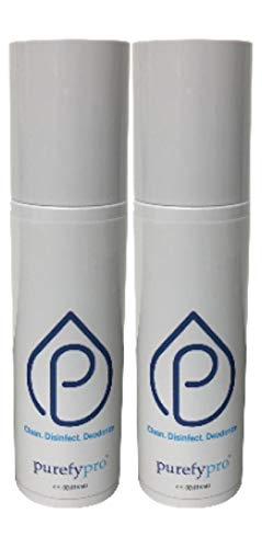 Purefypro Disinfectant Spray (4oz 2pk) - Kills 99.9999% Norovirus Flu and Hepatitis Viruses HIV Virus Monkeypox Viruses MRSA VRE E Coli Drug Resistant Germs Fungi No Rinse No Residue