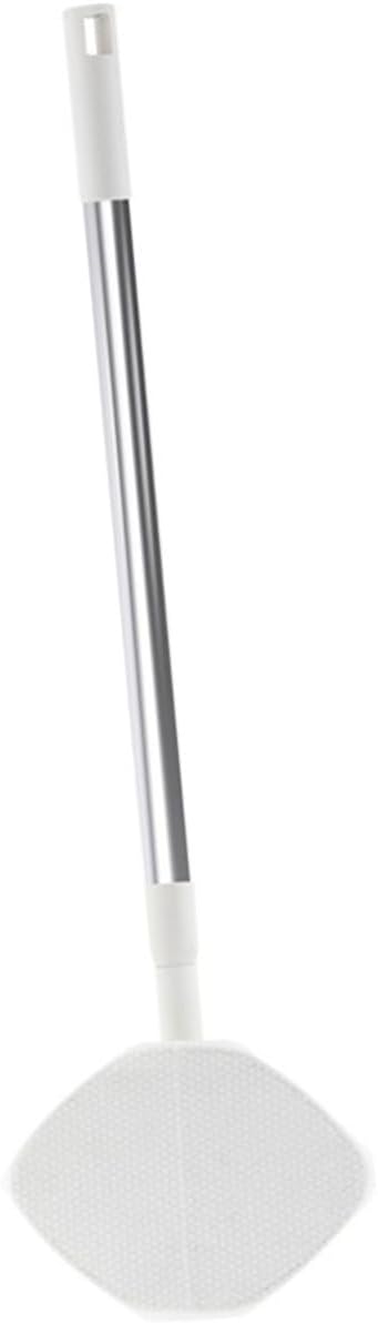 ARTIBETTER Rotatable Dust Mop with Face Towel Replacement Triangle Shape Household Cleaning Mop White Extendable Handle Hand-Free Washing for Floors and Surfaces