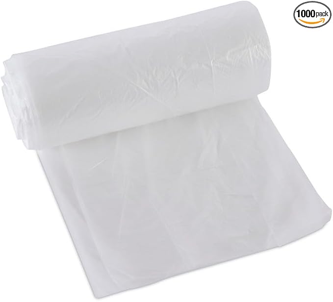 Boardwalk BWK242306 WASTE CAN LINERS 7-10 GAL 24 X 24 6 MIC NATURAL 50 BAGS/ROLL 20 ROLLS/CTN1 CT