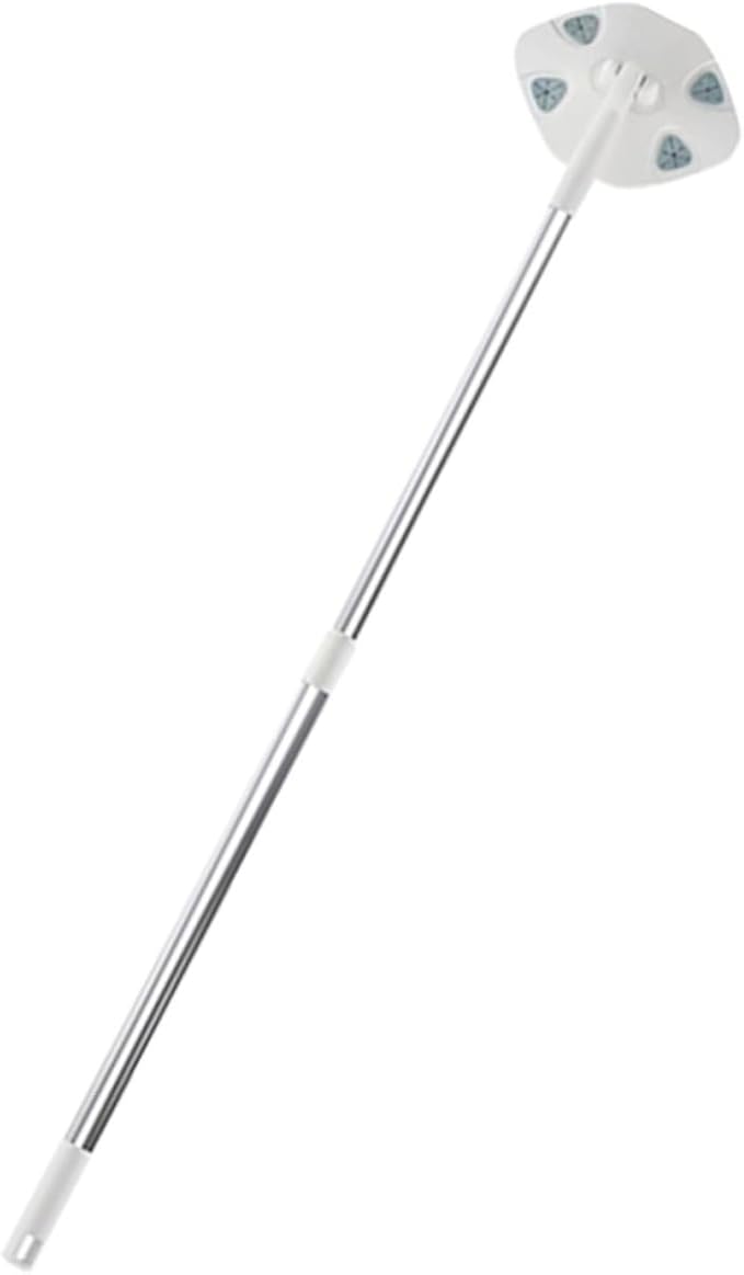 Household Dust Mop with Retractable Handle and Rotatable Triangle Microfiber Head Dry Cleaning Mop for Floor and Desktop No-wash Handheld Design for Home Use
