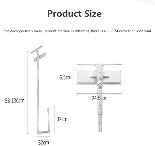 Window Cleaning Brushes Long Handle Cleaner Glass Squeegee Telescopic Rod Rotating with Cloth Rubber Wiper