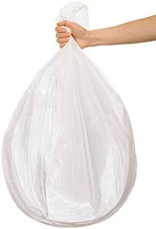 Karat Trash Bags [55-60 Gal - 200 pc] | 17 Microns | Clear High Density Garbage Can Liners | 38 x 60