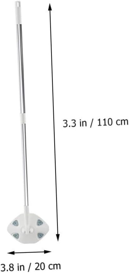 Household Dust Mop with Dry Tissue Pack Triangle Electrostatic Cleaning Mop for Wood Floors and Walls Rotatable Handle for Home Dust Removal
