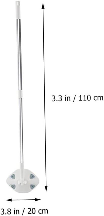 Rotatable Dust Mop and Dry Cleaning Mop Set with Washable Microfiber Pad Small Triangle Floor Duster for Hardwood and Wood Floors Home Cleaning Tool with Reusable