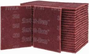 6 x 9 3M 07447 Scotch-Brite Maroon General Purpose Hand Pads (1-Pack of 20 Pads)