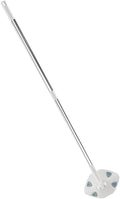 Rotatable Dust Mop with Retractable Handle White Triangular Microfiber Floor Cleaning Mop for Household Use Handheld Face Towel Refill Easy Dust Removal for Hardwood and Tile