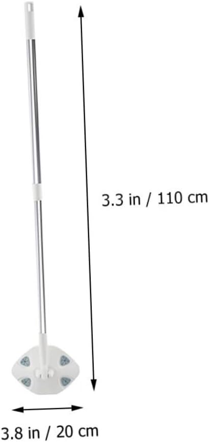 DECHOUS Electrostatic Dust Mop and Dry Wiping Cloth Set Rotatable Floor Dust Broom for Hardwood and Tile Washable Triangle Mop Head for Indoor Household Cleaning