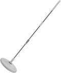 Rotary Mop with Sewage Separation and Free-Hand Wringing Gray-White Handle Round Absorbent Microfiber Head for Laminate and Hardwood Floor Cleaning at Home