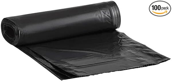 55 Gallons Trash Bag - Black 1.3 Mil 38 X 58 100/Case