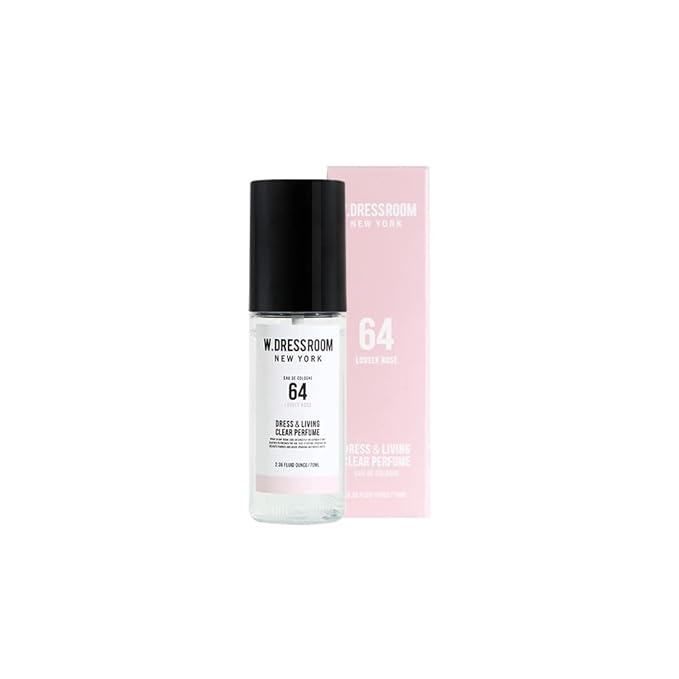 W.Dressroom Dress &amp Living Clear Perfume Spray Set of 2 – No.53 Mediterranean Breeze + No.64 Lovely Rose | Multi-Purpose Room &amp Fabric Spray Long-Lasting Fragrance Mist Travel Size Gift Set