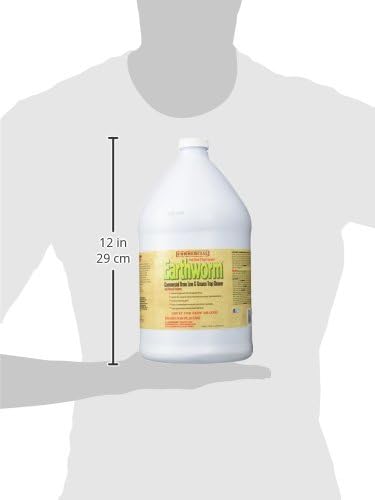 Earthworm Commercial Drain Line and Grease Trap Cleaner Treatment - Clog Remover - Drain Opener/Deodorizer - Natural Enzymes Environmentally Responsible - 1 Gallon