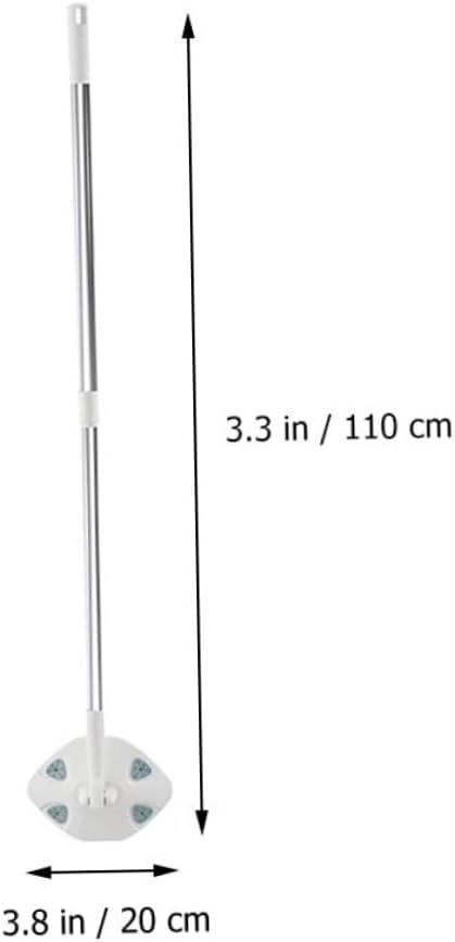 Rotating Dust Mop with Triangle Microfiber Pad and Dry Facial Cleansing Cloth Lightweight Wall Cleaner Mop for Floor and Surface Dust Removal for Home Cleaning