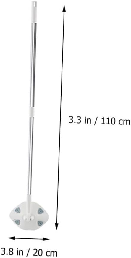 TIDTALEO Rotating Dust Mop with Dry Cleaning Cloth Set Triangle Microfiber Floor Mop Head No-wash Electrostatic Dust Removal for Hardwood Floors Home Cleaning Tool with Long Handle
