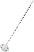 Rotatable Household Dust Mop with Retractable Handle Triangle Microfiber Cleaning Pad Replacement No-wash Hands-Free Floor Dusting Mop for Home Use