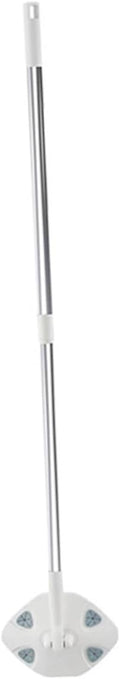 Luxshiny Rotating Dust Mop and Detachable Handle Kit with Electrostatic Cleaning Cloth No-wash Dry Dusting for Hardwood Floors Triangle Shape for Home Use and Wall Surface Cleaning